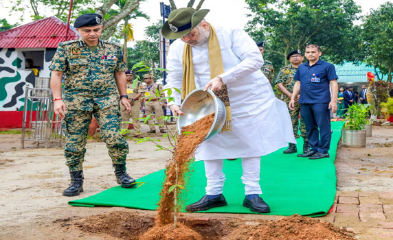 Union Home Minister Amit Shah joins Worls Environment Day observance in Agartala.